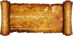 Almásy Brigitta névjegykártya